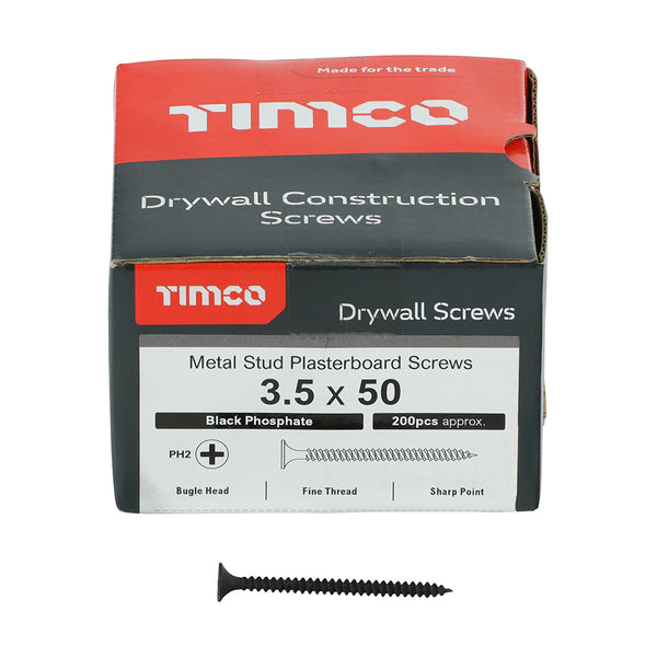 TIMCO Drywall Fine Thread Bugle Head Black Screws