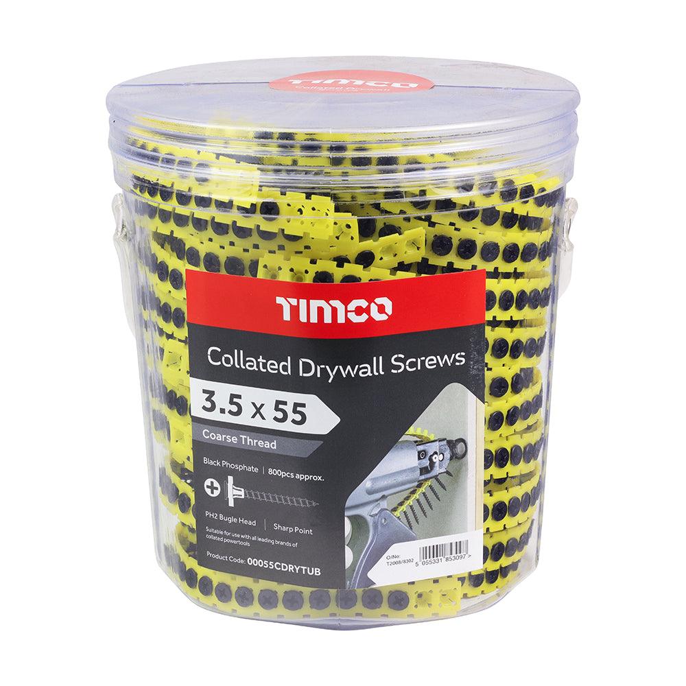 TIMCO Collated Drywall Coarse Thread Bugle Head Black Screws