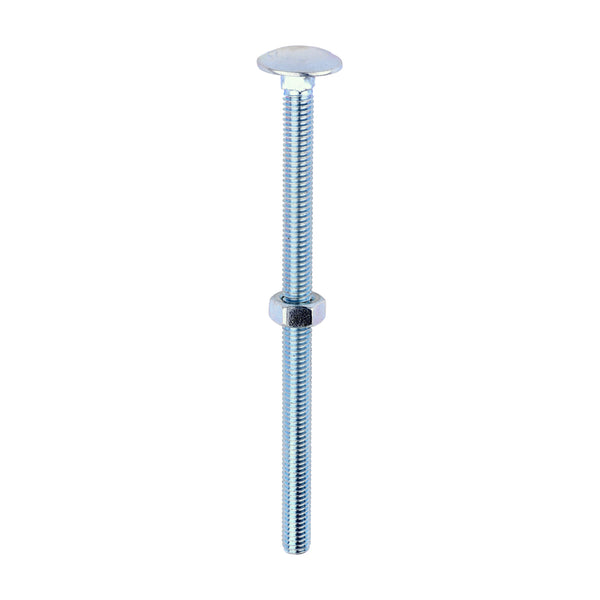 Carriage Bolt & Hex Nut - BZP