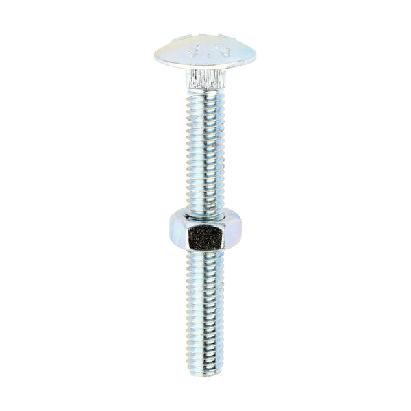 Carriage Bolt & Hex Nut - BZP