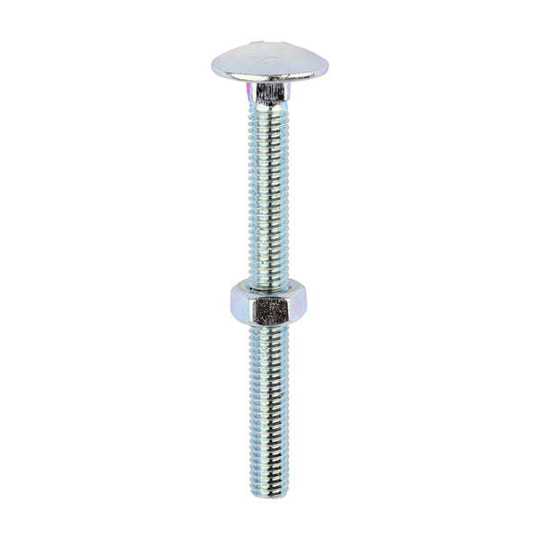 Carriage Bolt & Hex Nut - BZP