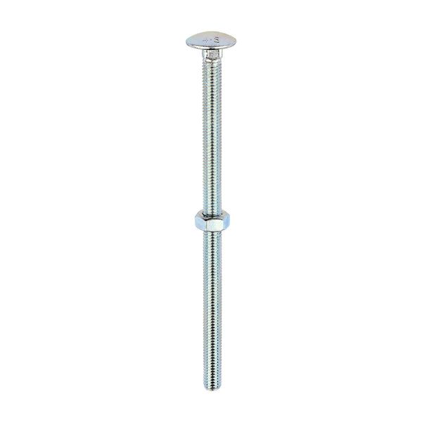 Carriage Bolt & Hex Nut - BZP