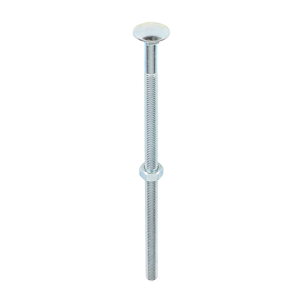 Carriage Bolt & Hex Nut - BZP