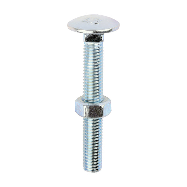 Carriage Bolt & Hex Nut - BZP