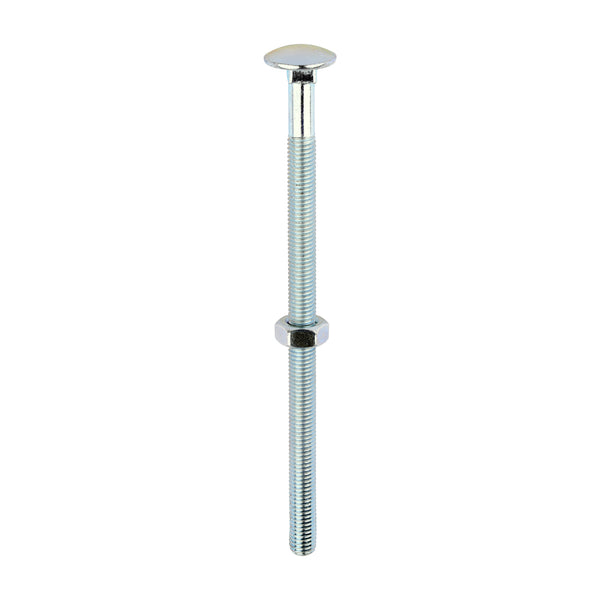 Carriage Bolt & Hex Nut - BZP