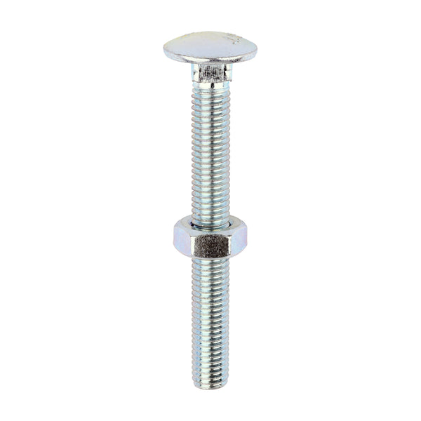 Carriage Bolt & Hex Nut - BZP