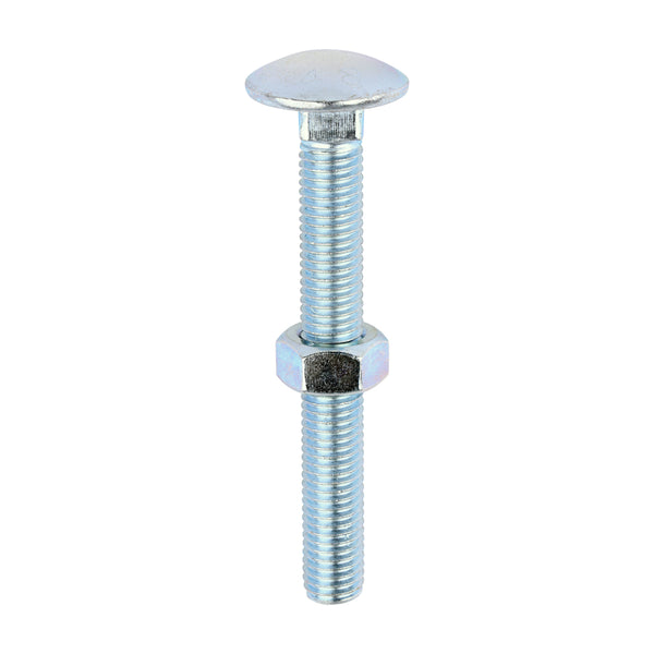 Carriage Bolt & Hex Nut - BZP