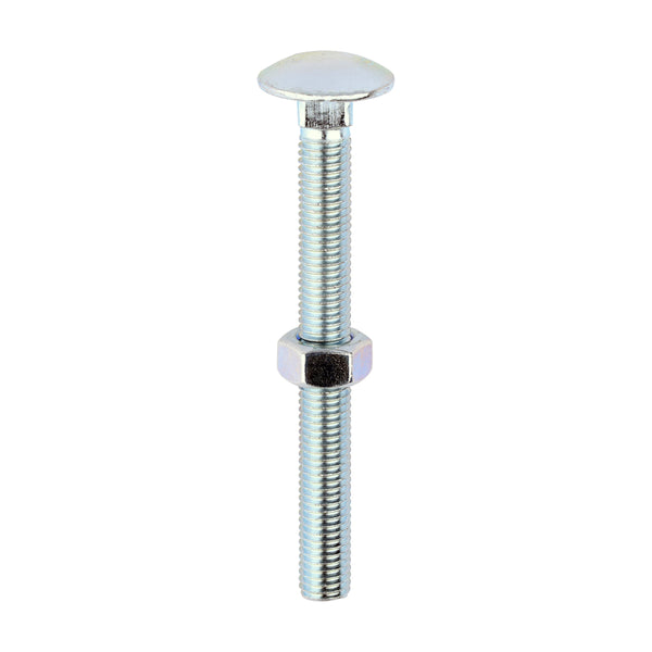 Carriage Bolt & Hex Nut - BZP