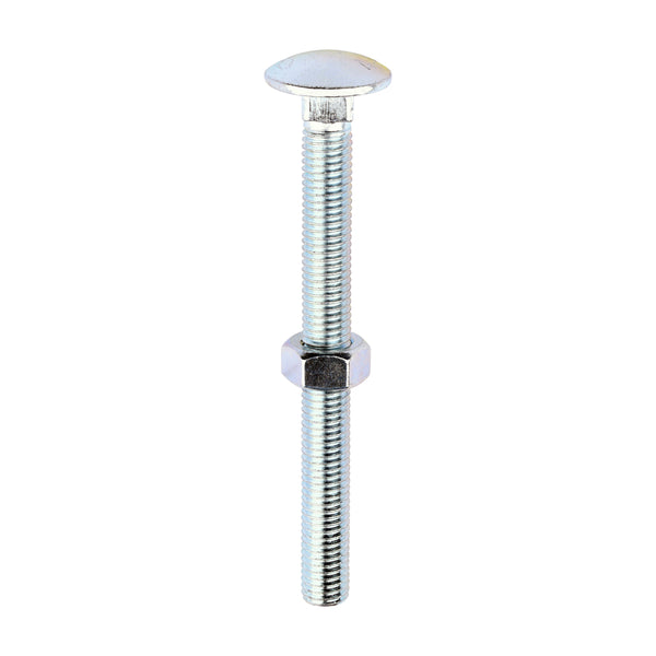 Carriage Bolt & Hex Nut - BZP