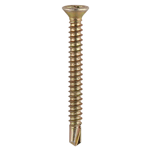 TIMCO Window Fabrication Screws Countersunk with Ribs PH Self-Tapping Self-Drilling Point Yellow