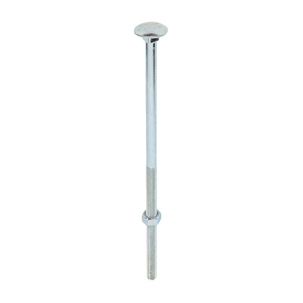 Carriage Bolt & Hex Nut - BZP