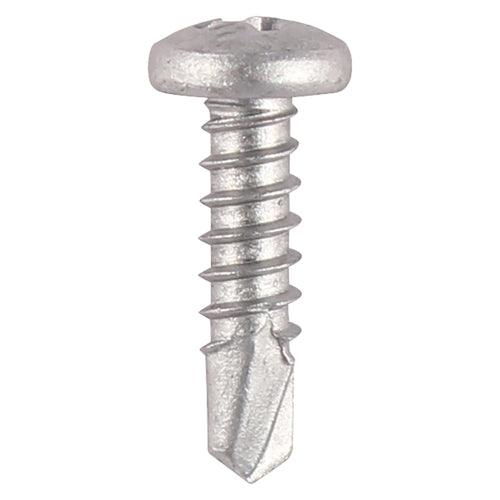 TIMCO Window Fabrication Screws Pan PH Self-Tapping Self-Drilling Point Martensitic Stainless Steel & Silver Organic