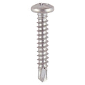 TIMCO Window Fabrication Screws Pan PH Self-Tapping Self-Drilling Point Martensitic Stainless Steel & Silver Organic