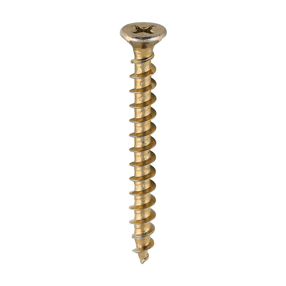 TIMCO Window Fabrication Screws Countersunk with Ribs PH Single Thread Gimlet Point Yellow