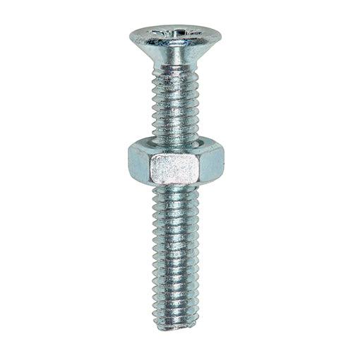 TIMCO Machine Countersunk Screws & Hex Nut Silver