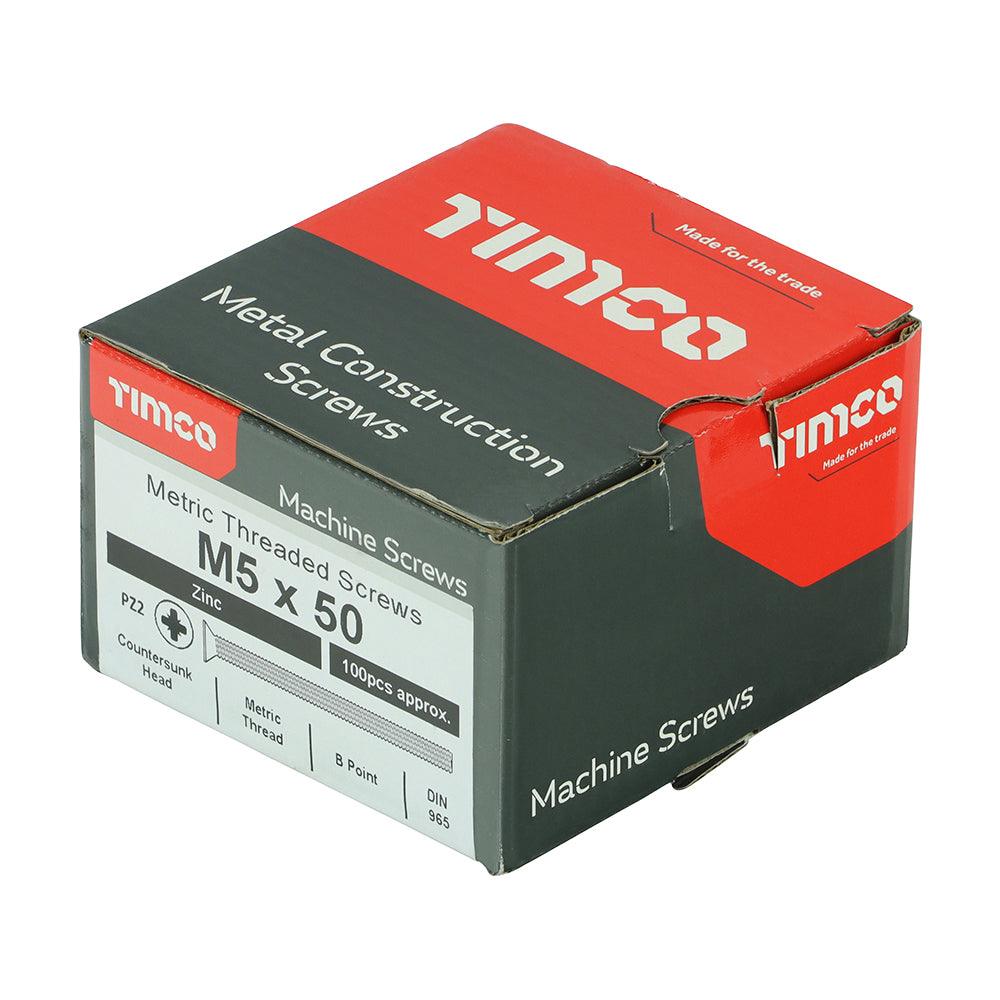 TIMCO Machine Countersunk Silver Screws - 0