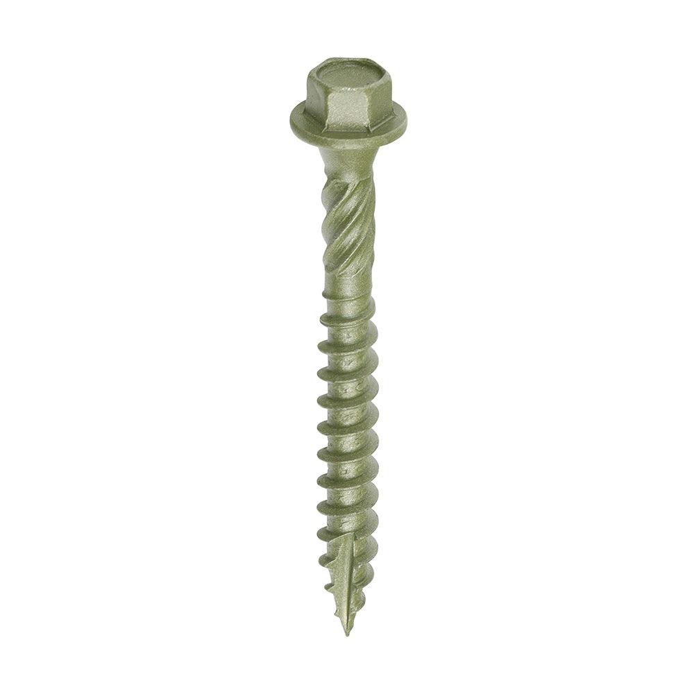 TIMCO Timber Screws Hex Flange Head Exterior Green