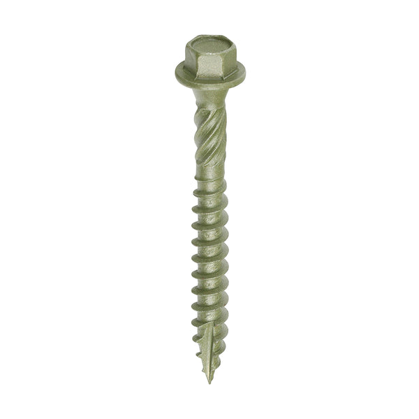 TIMCO Timber Screws Hex Flange Head Exterior Green