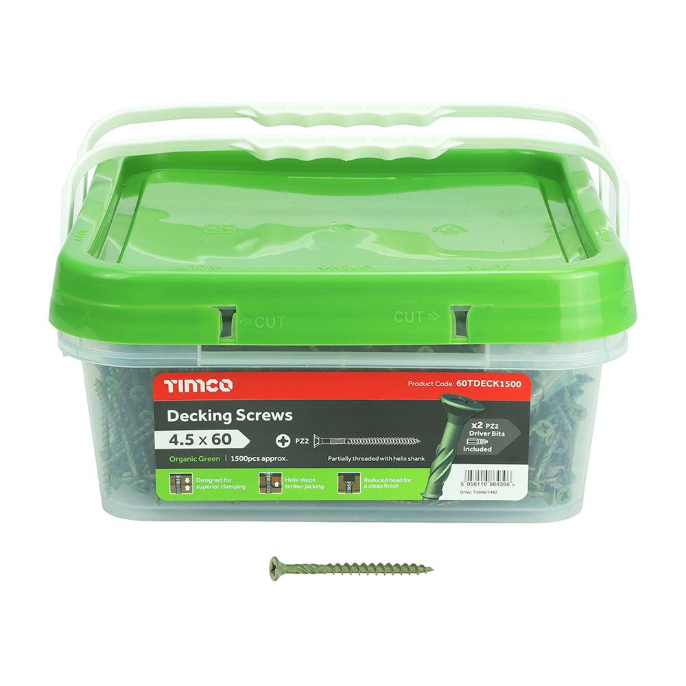 TIMCO Decking Screws Countersunk Exterior Green