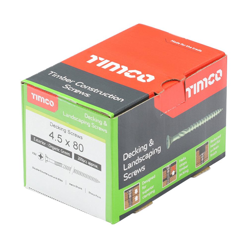 TIMCO Decking Screws Countersunk Exterior Green - 0