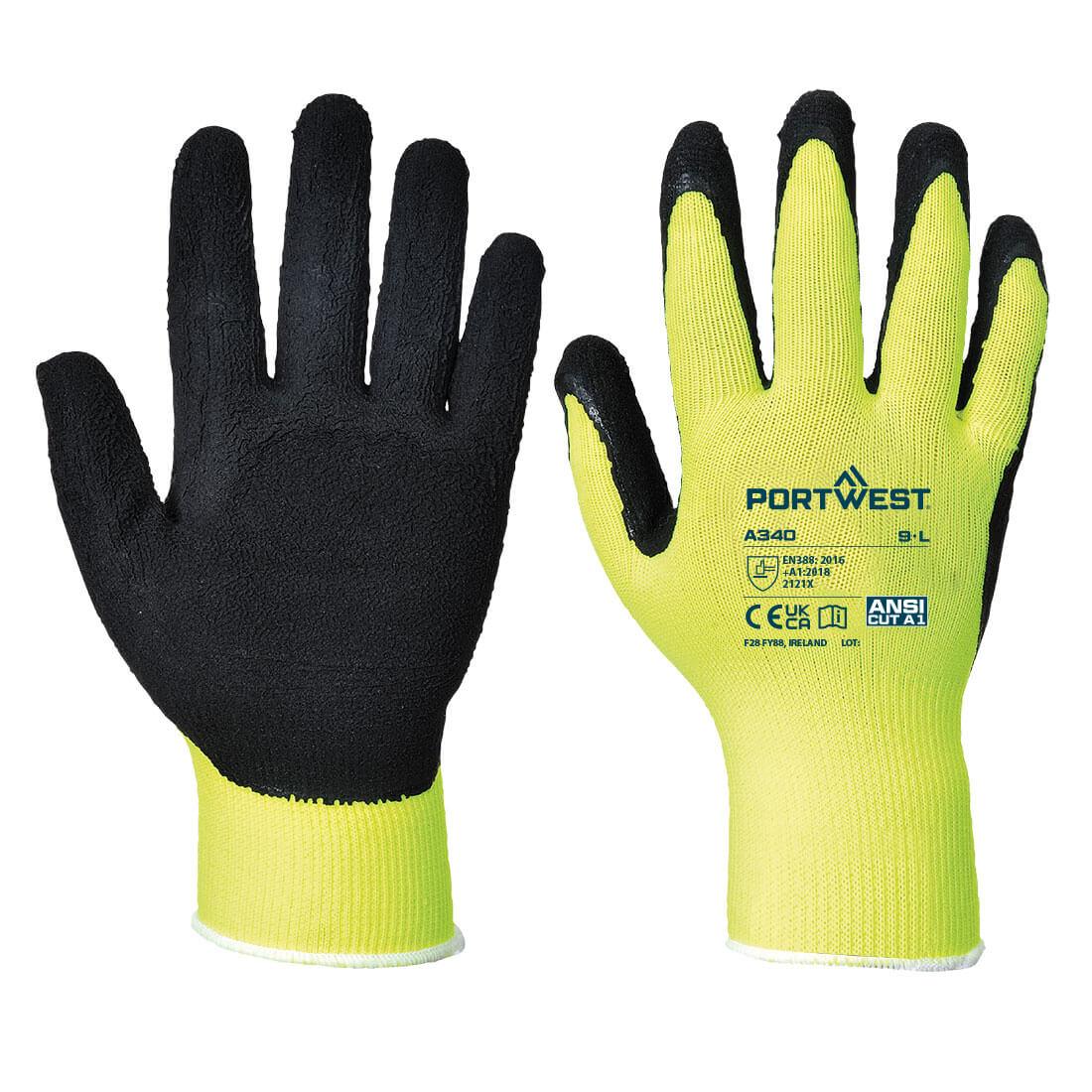 Hi-Vis Grip Glove - Latex - 0