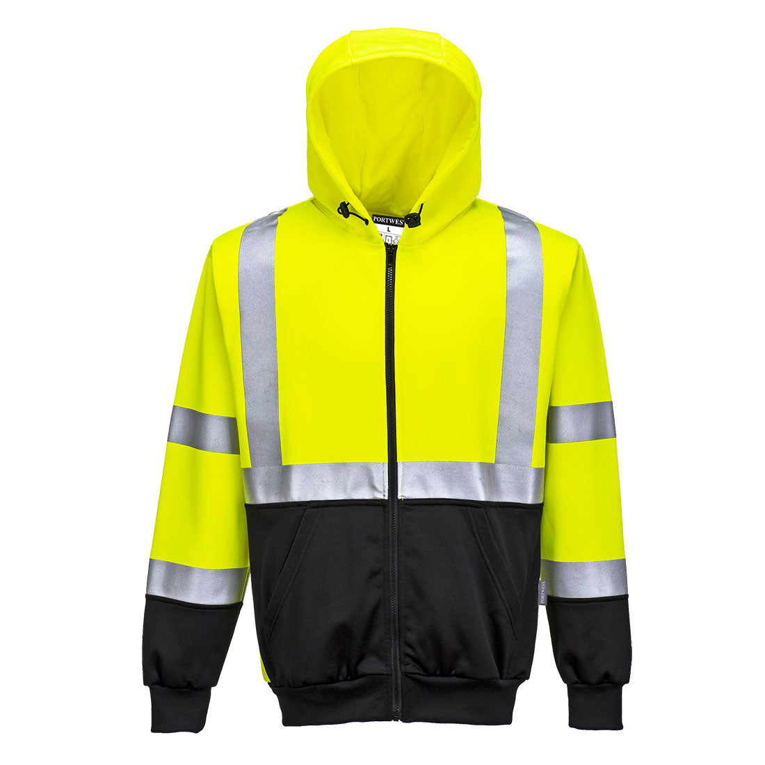 Hi-Vis Contrast Zipped Hoodie - 0