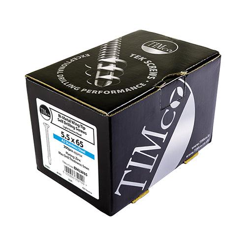 TIMCO Self-Drilling Wing-Tip Steel to Timber Light Section A2 Stainless Steel Bi-Metal Screws - 0