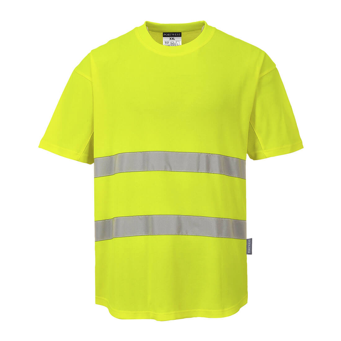 Hi-Vis Cotton Comfort Mesh Insert T-Shirt S/S - 0