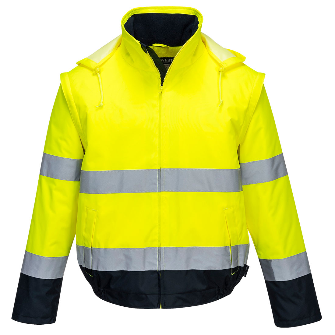 Hi-Vis 2-in-1 Contrast Essential Lite Bomber Jacket - 0