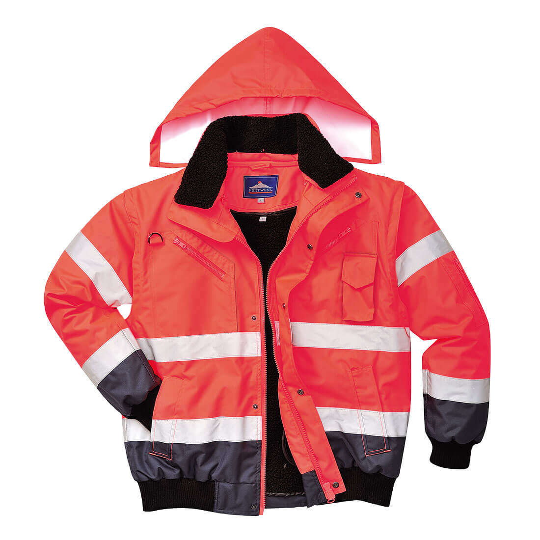 Hi-Vis 3-in-1 Contrast Bomber Jacket - 0