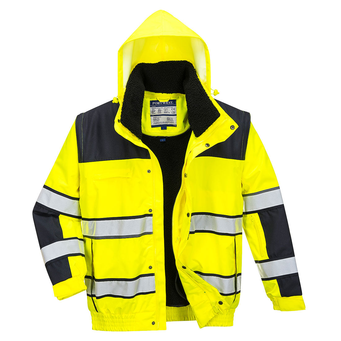 Hi-Vis 3-in-1 Contrast Winter Bomber Jacket - 0