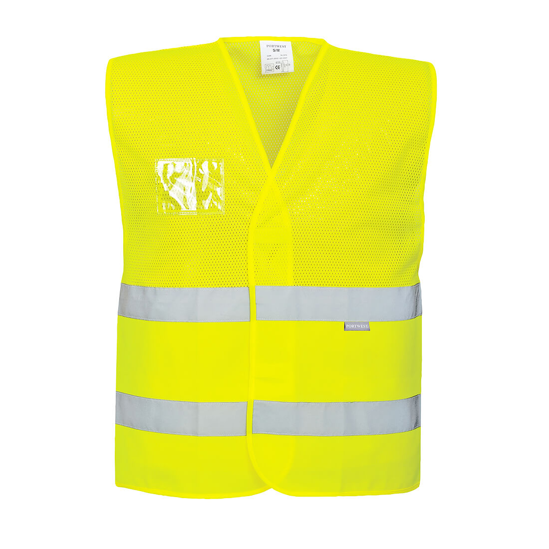 Hi-Vis Half Mesh Two Band Vest - 0