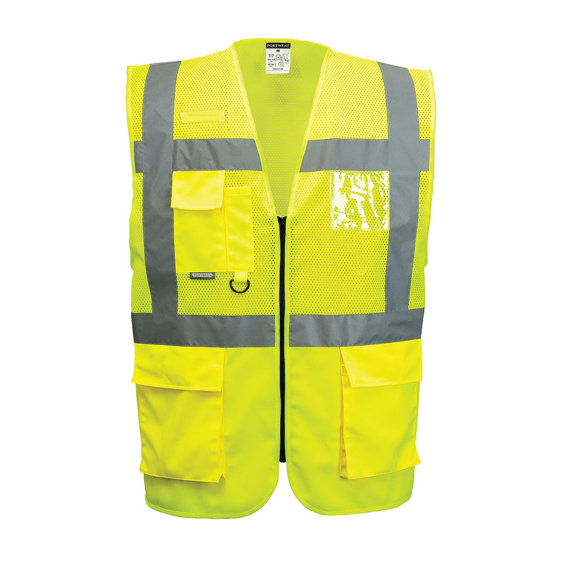 Madrid Hi-Vis Half Mesh Executive Vest - 0