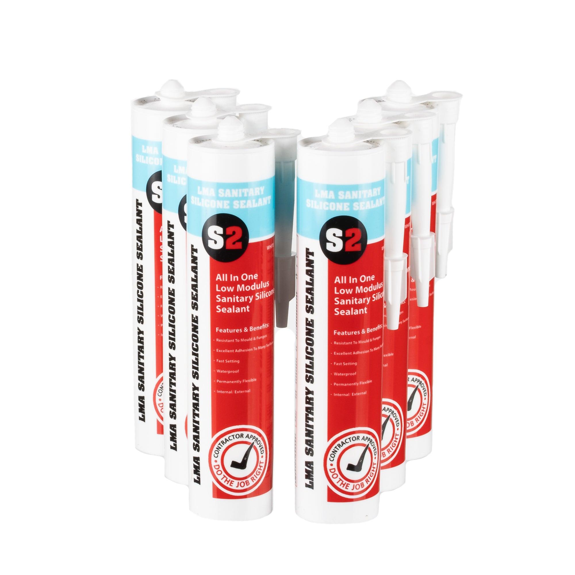 S2 Low Modulus Acetoxy Cure Mould Resistant Silicone Sealant (12 tubes per box)