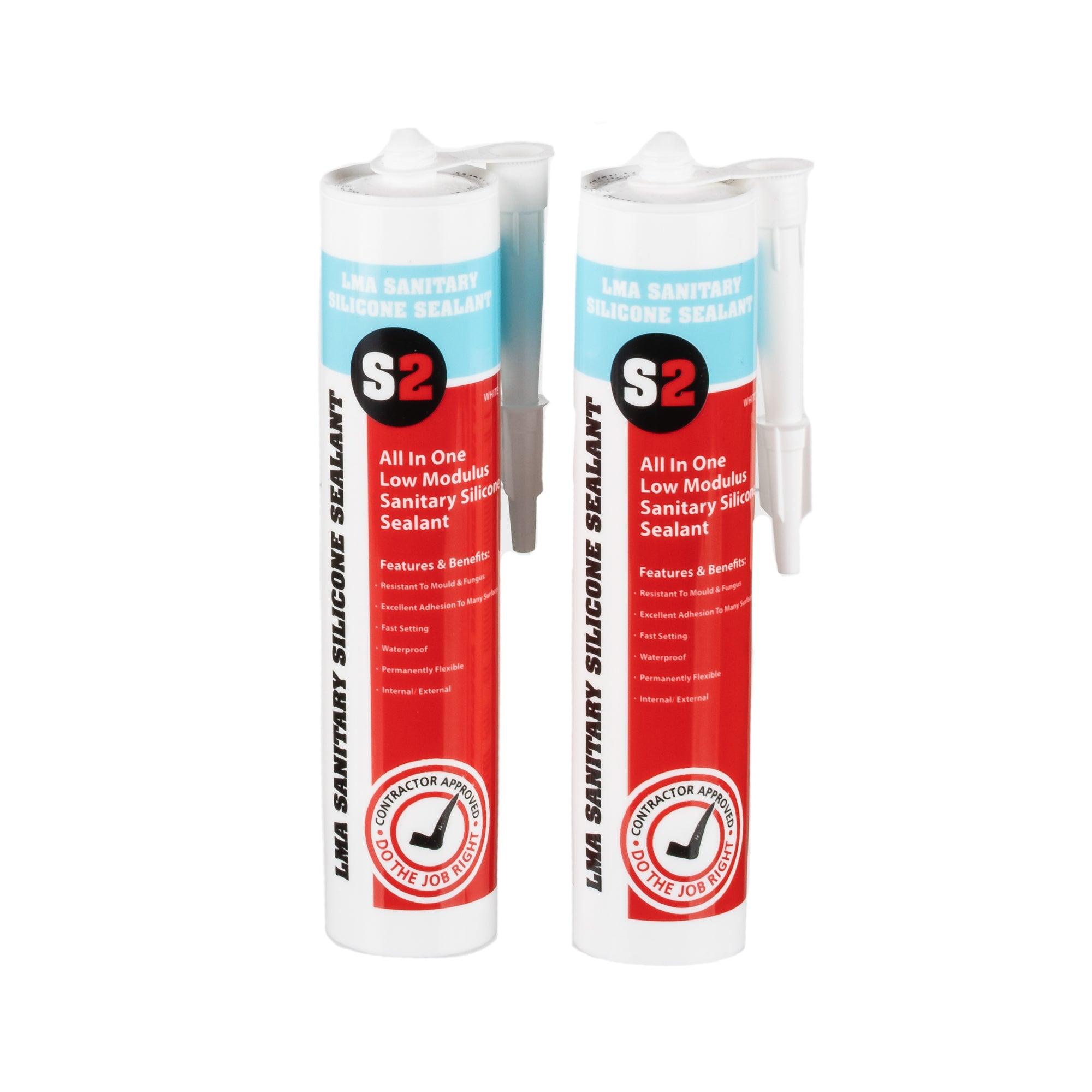 S2 Low Modulus Acetoxy Cure Mould Resistant Silicone Sealant (12 tubes per box)