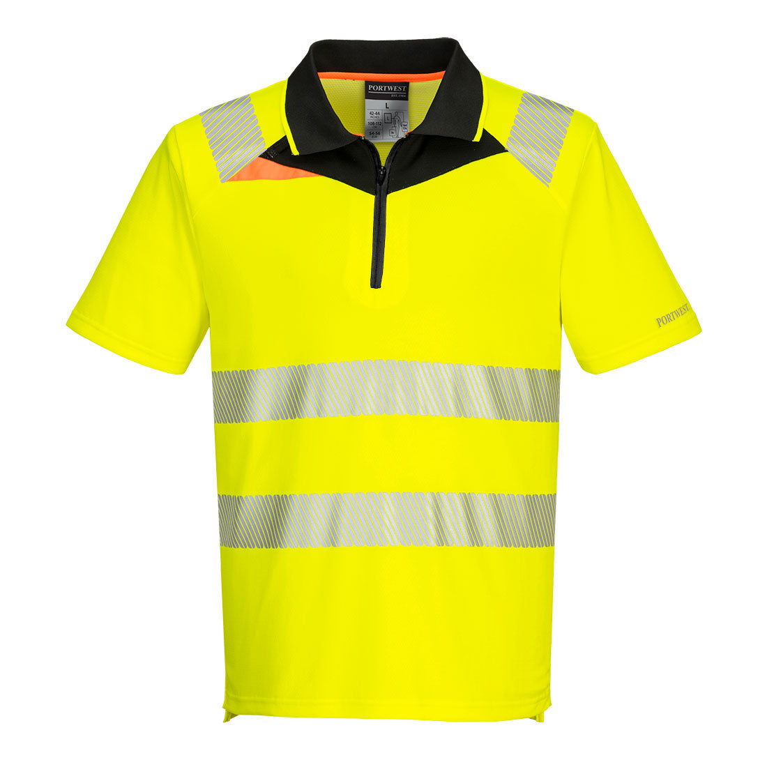 DX4 Hi-Vis Zip Polo Shirt S/S - 0