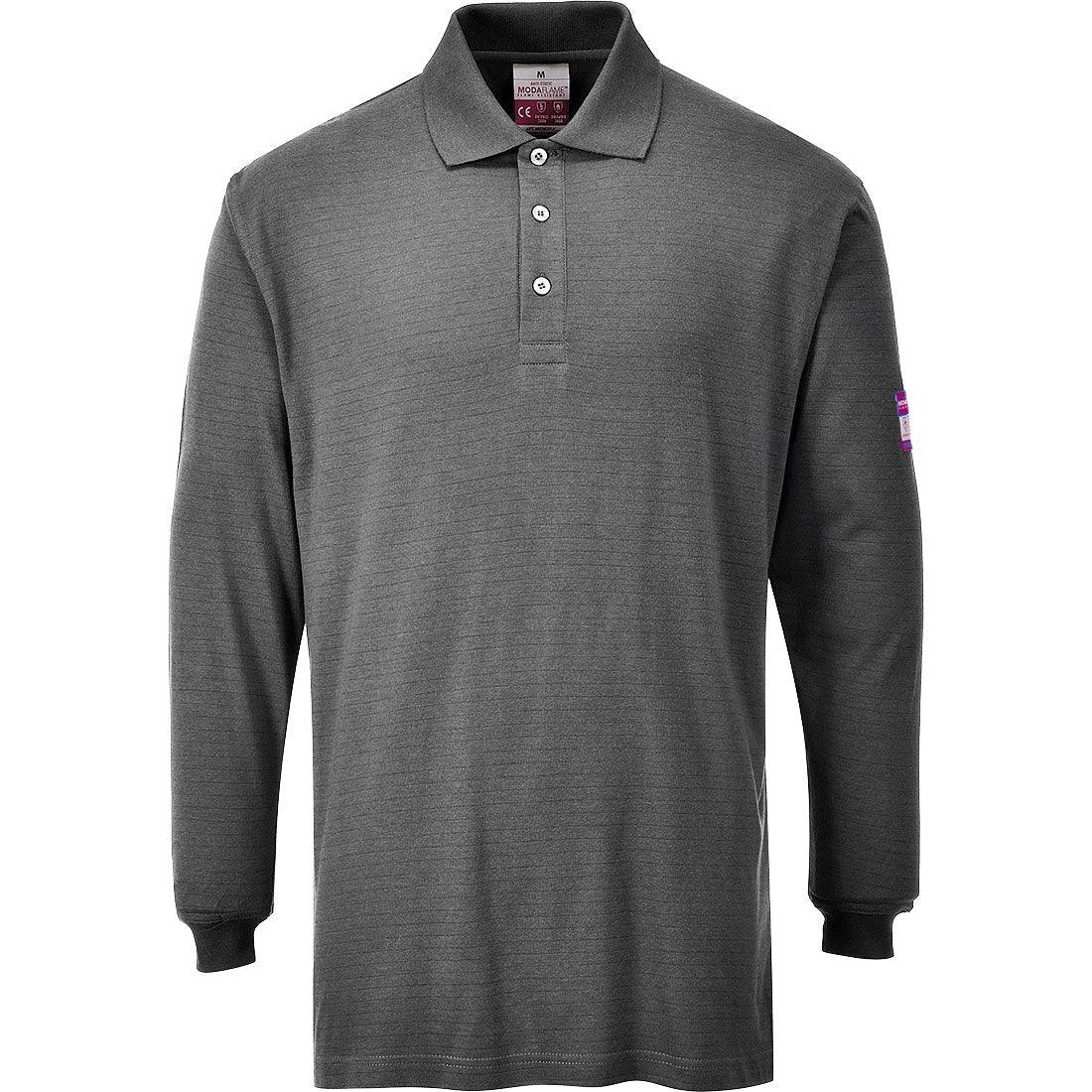 FR Modaflame Anti-Static Long Sleeve Polo Shirt - 0