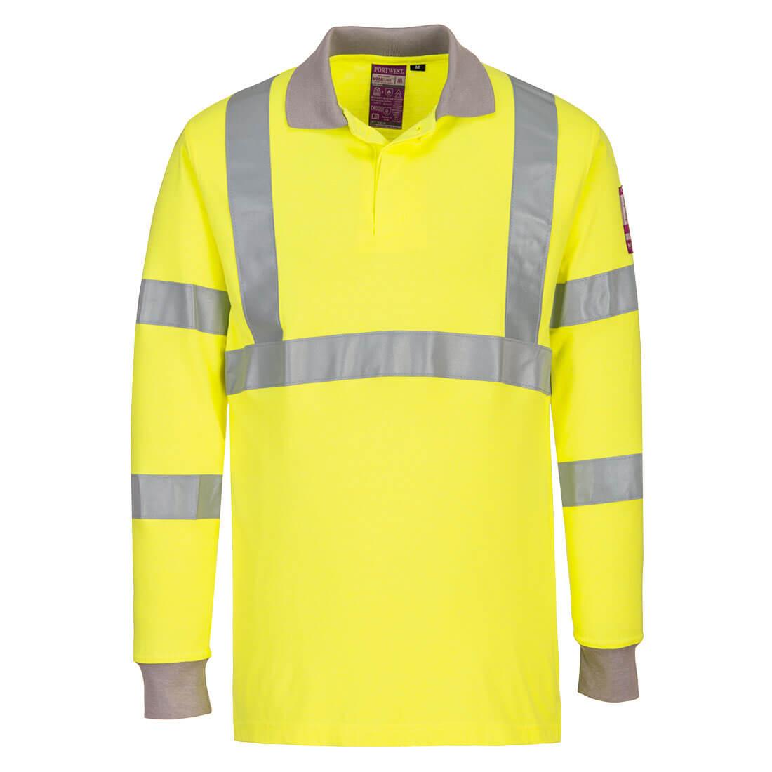 FR Modaflame Anti-Static Hi-Vis Long Sleeve Polo Shirt