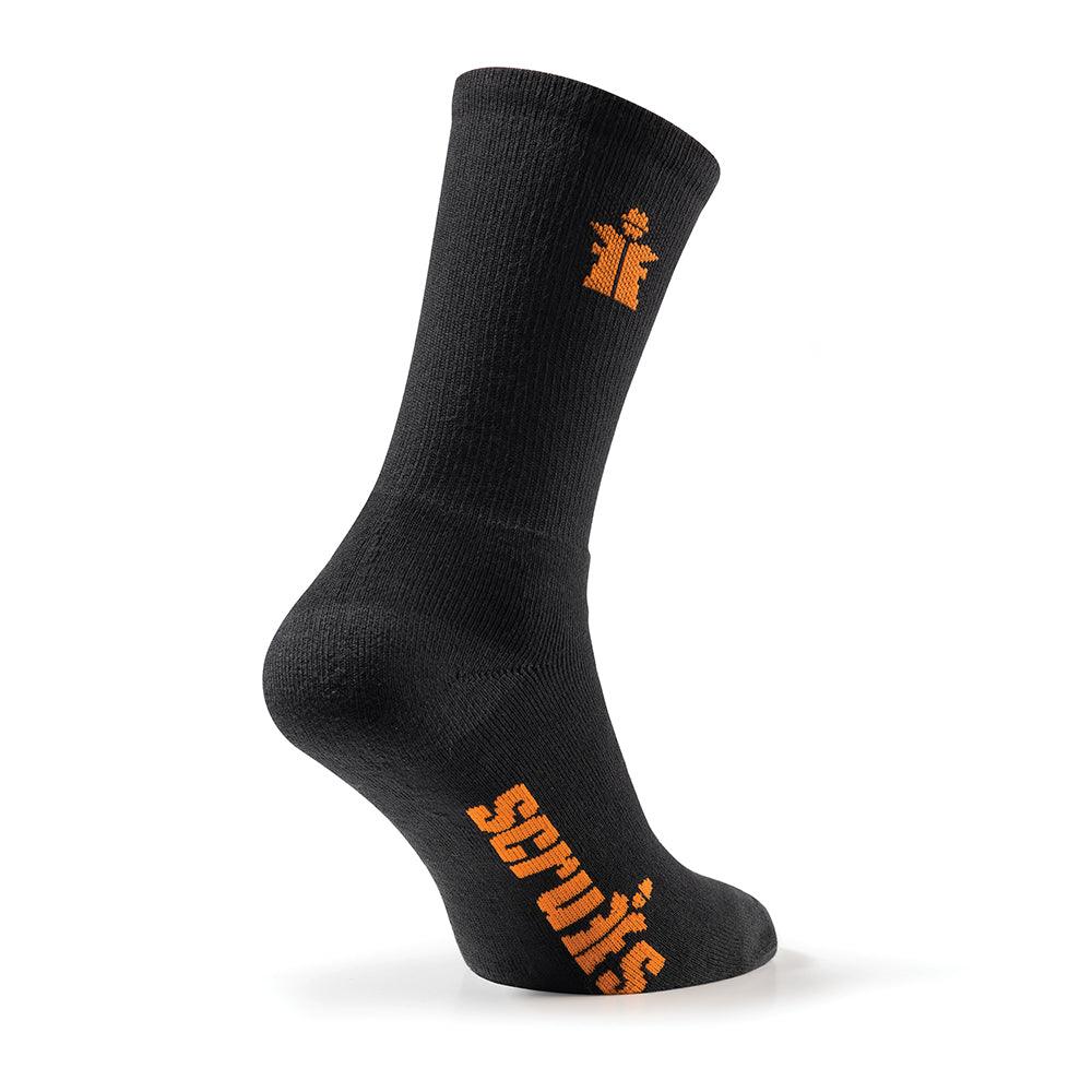 Scruffs Worker Socks Black 3pk