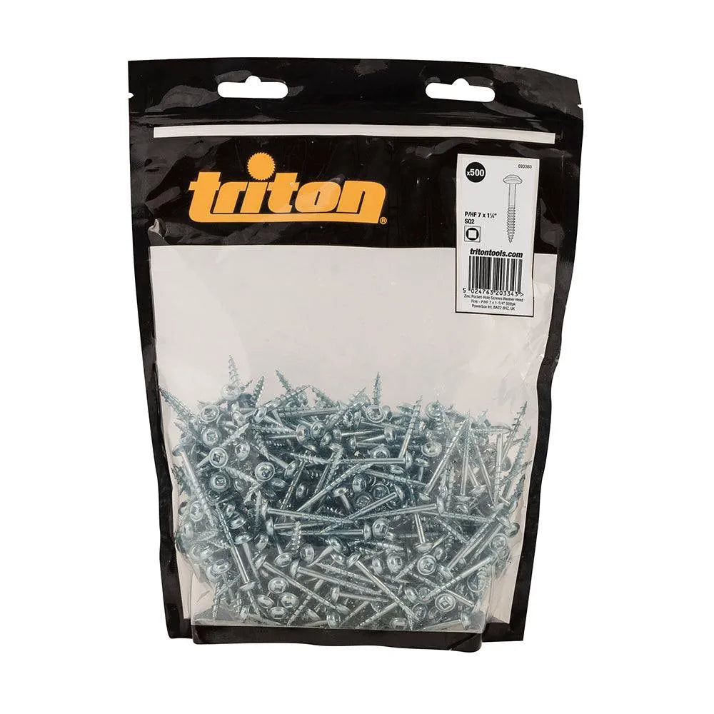 Triton Zinc Pocket-Hole Screws Washer Head Fine - 0