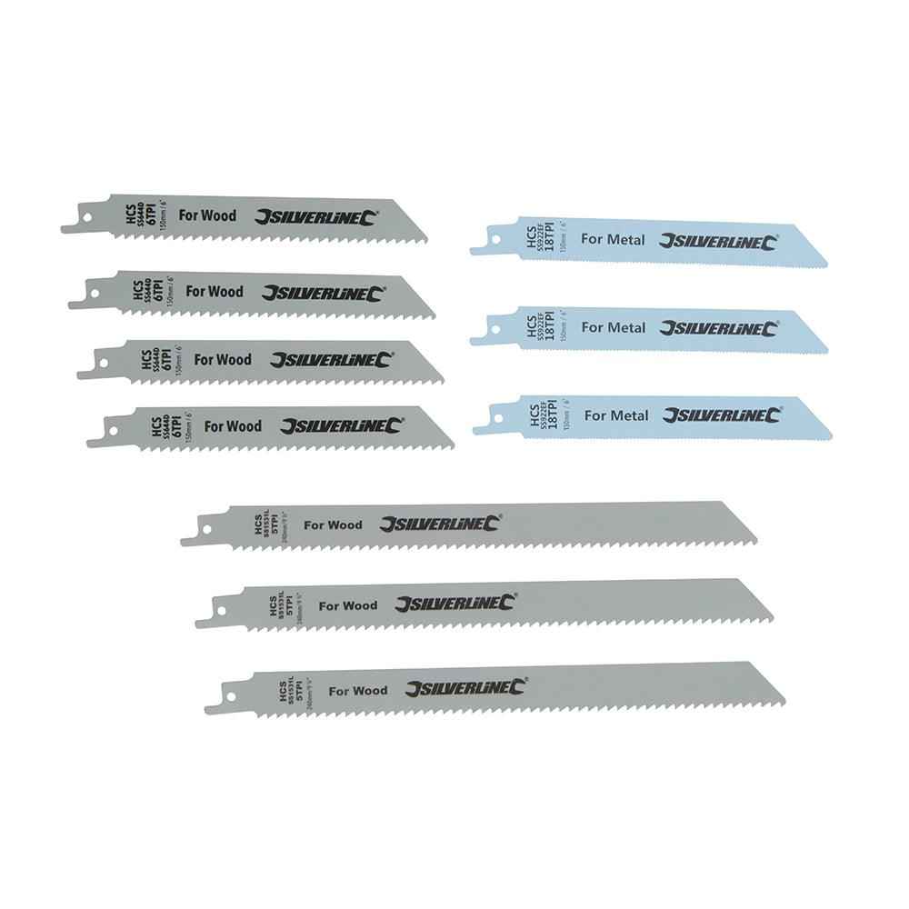 Silverline Recip Saw Blades for Wood & Metal 10pce