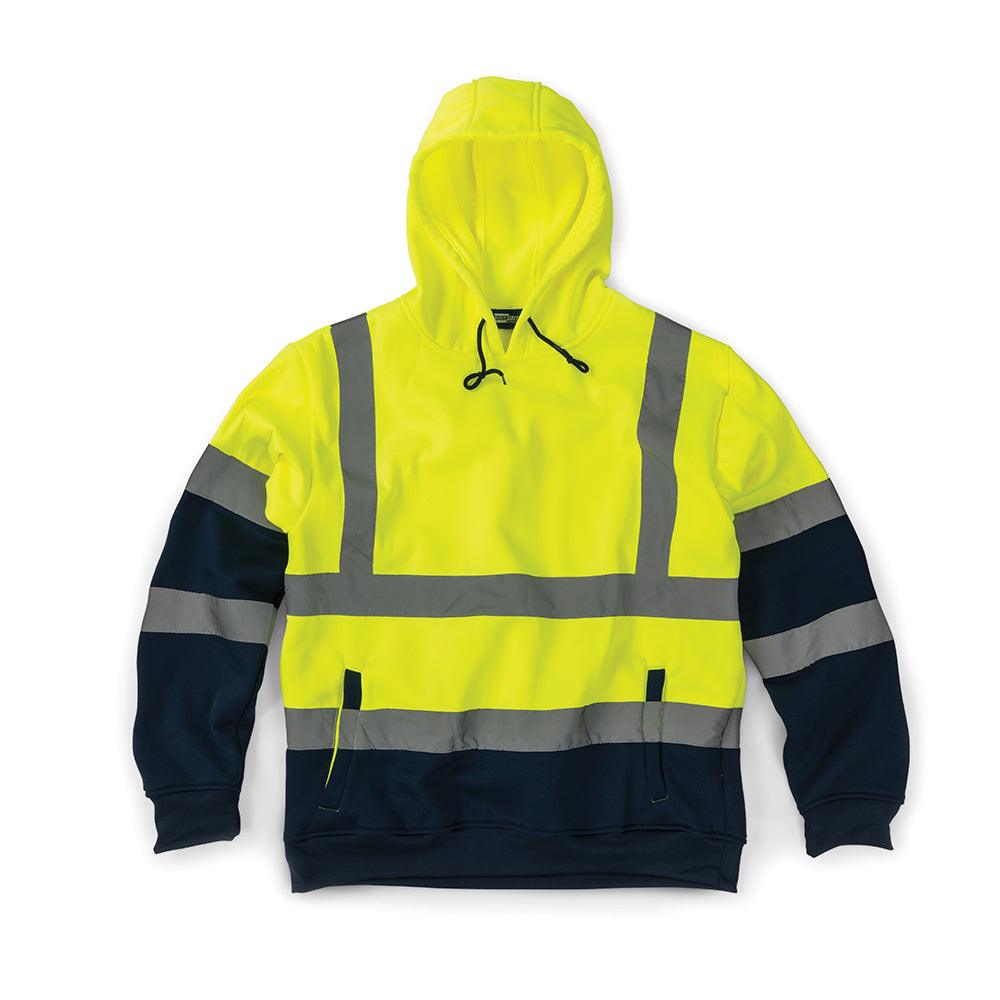 Tough Grit Hi-Vis 2-Tone Hoodie Yellow/Navy