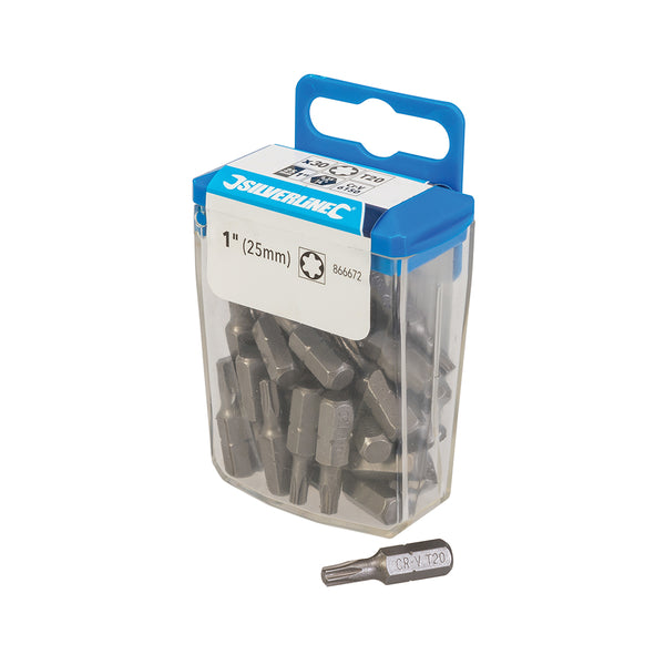 Silverline T20 Cr-V 6150 Screwdriver Bits 30pk