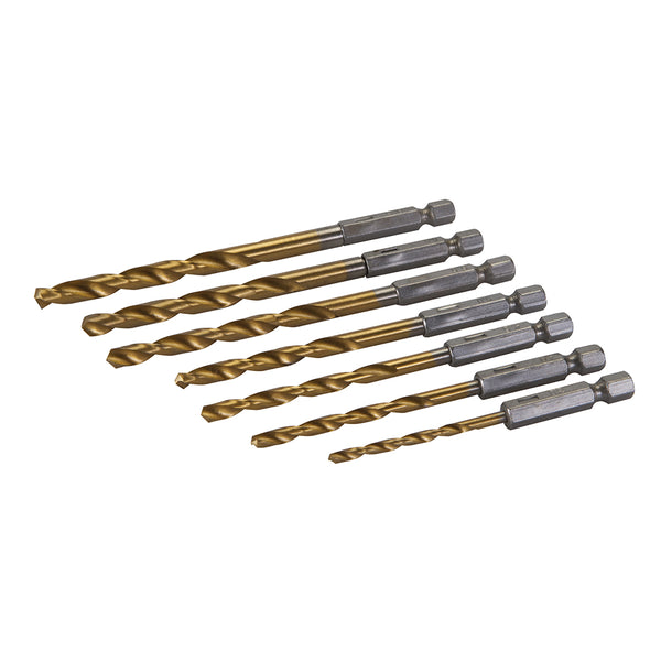 Silverline Hex Shank Drill Bit Set 7pce