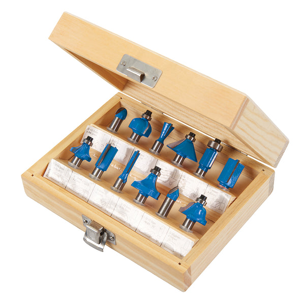 Silverline 8mm TCT Router Bit Set 12pce