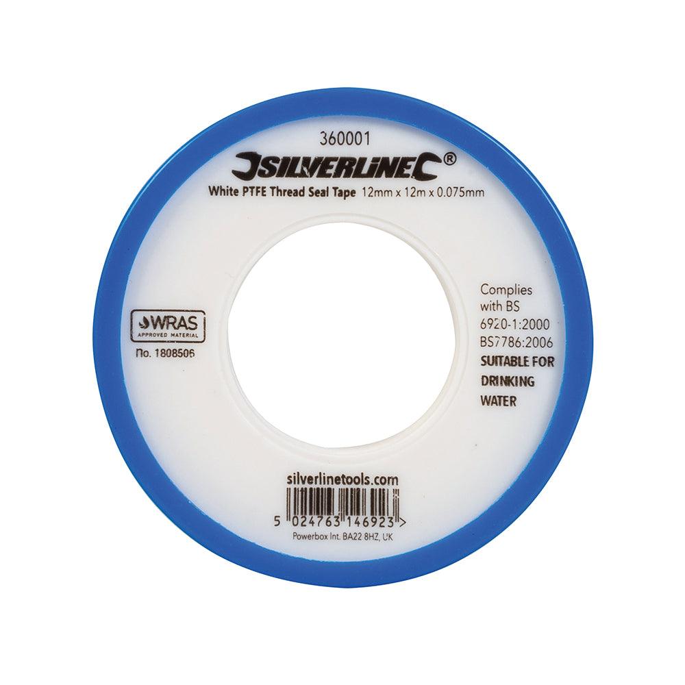 Silverline White PTFE Thread Seal Tape 10pk - 0