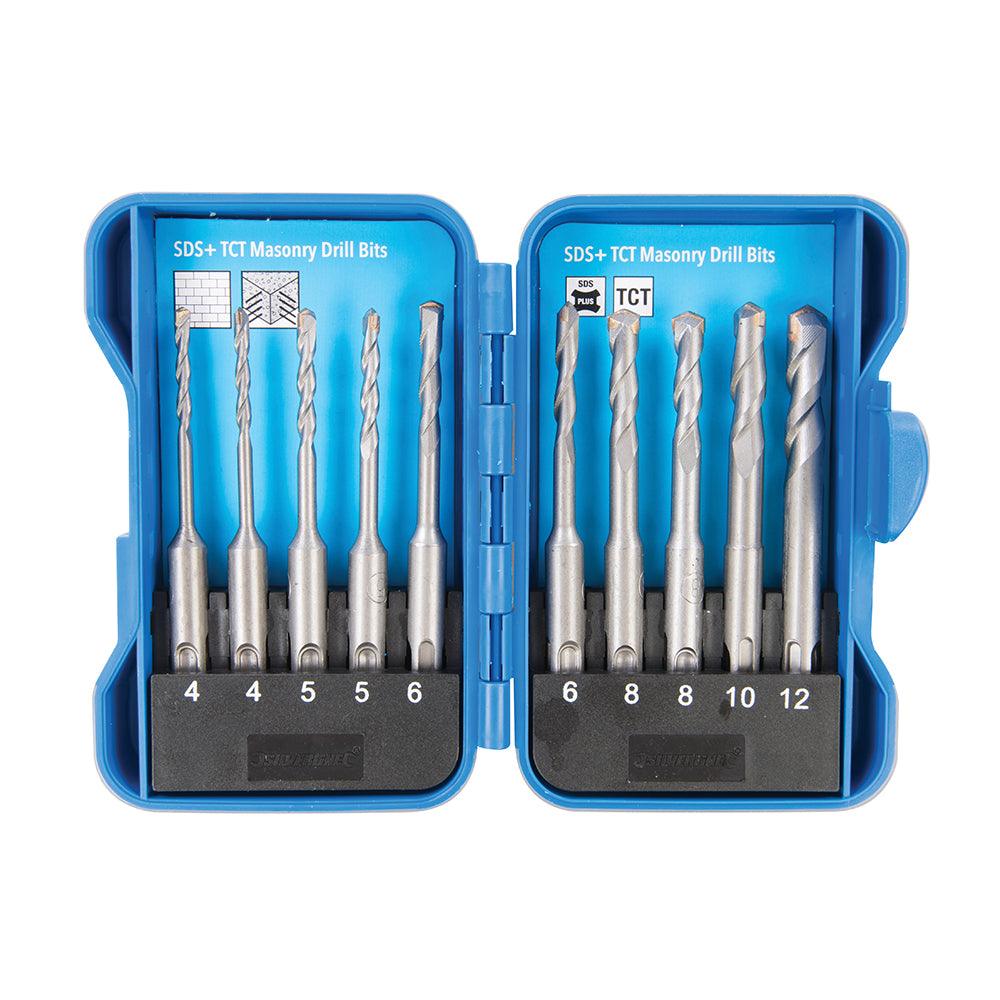 Silverline SDS Plus TCT Masonry Drill Bit Set 10pce - 0