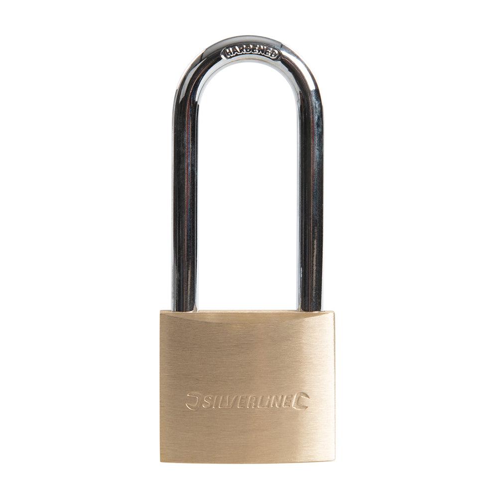 Silverline Brass Padlock Long Shackle - 0