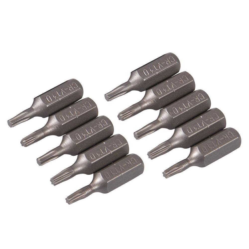 Silverline T10 Cr-V Screwdriver Bits 10pk