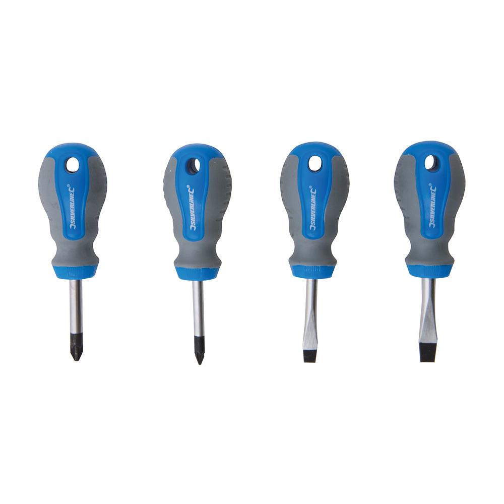 Silverline Stubby Screwdriver Set 4pce - 0